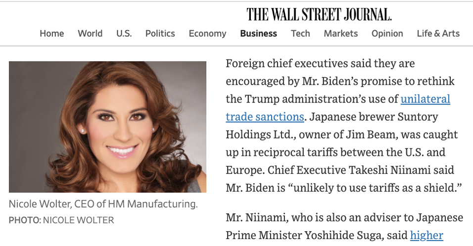 Nicole Wolter The Wall Street Journal